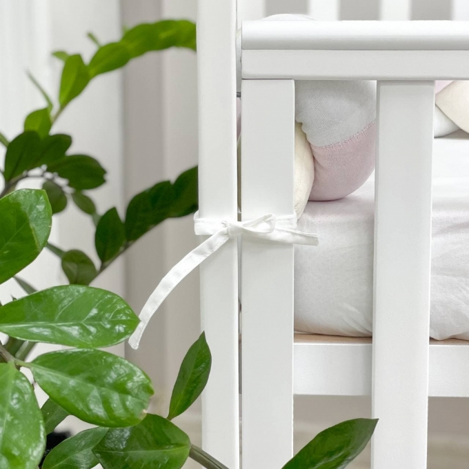 Protectie laterala patut bebe roz-crem (1)